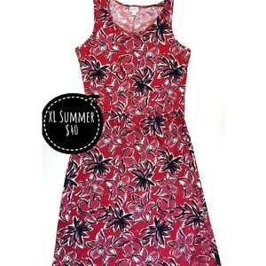 Red and Black Floral SunDress